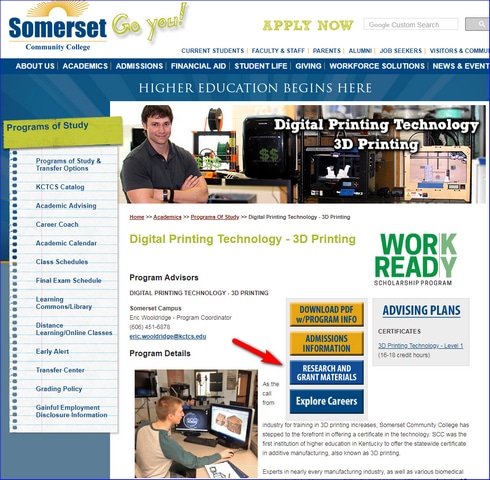 Somerset Community College Offers 3D Printing Technician Certificate