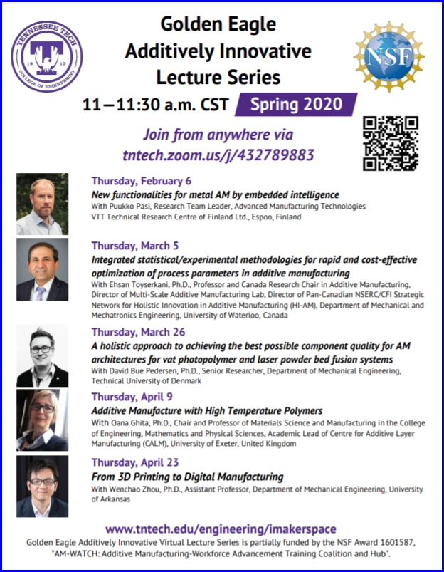 TTU Golden Eagle Additive Lecture Series SPR2020